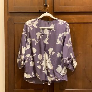 Boutique lilac and white floral blouse